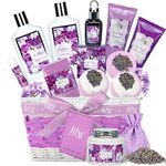 LILY ROY Spa Gift Set for Women 17Pcs Body and Bath Spa Gift Baskets Set for Women Spa Kit Birthday Gifts for Women Christmas Self Skin Care Perfume Gifts Set Spa Set Bath Set for Mothers Day