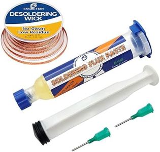 Solder flux for Electronics Soldering, No Clean Soldering Flux Paste (10CC) & Desoldering Wick