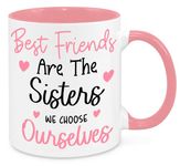 Best Friends are The Sisters We Choose Ourselves - Sentimental Friendship Gift for Women Best Friends Besties BFF Birthday Christmas Thank You Gift Friendaversary (Pink)