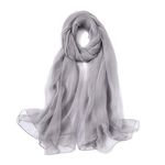 K-Elewon Solid Color Silk Feeling Scarf Fashion Scarves Wrap Long Lightweight Shawls for Women SK08-02