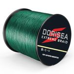 Dorisea Extreme Braid 100% Pe Braided Fishing Line 328Yards 6-300Lb Test (Moss Green, 6lb/0.10mm)