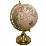 GLOBE DADDY 8 Inch Home Decor Globe for Adult, Gift Item, Showpiece, Globes for Office Table | Beige World Map Multicoloured | Best Quality