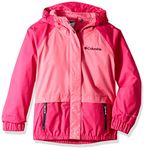 Columbia Girls Splash S'more™ Rain Jacket, Haute Pink, Wild Geranium, X-Large