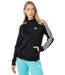 adidas Women's Essentials Warm-Up Slim 3-Stripes Track Jacket, black, X-Small