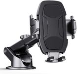 Primoov Phone Holders for Your Car | Car Phone Holders for IPhone with 360-Degree Rotation | Dashboard Cell Phone Holder | Easy Installation & Strong Grip for Safe and Convenient Driving, Black