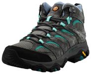 Merrell Women's Moab 3 Mid Waterproof Hiking Boot, Granite/Marine, 10 Wide