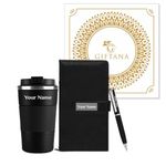 Giftana Personalized Diary with Pen, Coffee Tumbler with Name, 3 in 1 Diary Pen, Tumbler 510ml, Personalized Gift for Doctors, Diwali Gifts, Diwali Corporate Gift for Employee Welcome Kit -Black