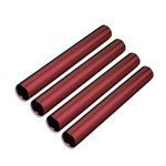 XMWangzi Aluminum Track Field Relay Batons, Race Equipments for Running Race Team, Suitable for Outdoor Sports Practice Athlete, Corrosion Resistant High Strength Smooth Surface (4Pcs Red)