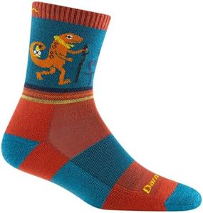 Darn Tough Jr. Kids' Sal Micro Crew Lightweight with Cushion Hiking Sock (Style 3043) - Lava, Medium