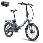 Fafrees F20 LIGHT Electric Bike, 20Inch Folding Electric Bicycle for Adults, 14.5Ah/522Wh Removable Battery E-bike, 250W Motor Electric City Bike, 25km/h (Blue)