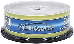 Optical Quantum 50 GB 6X Blu-ray Double Layer Recordable Disc BD-R DL Logo Top, 25-Disc Spindle OQBDRDL06LT-25