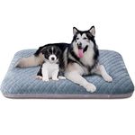 Hero Dog Flannel Extra Large Dog Bed For Dogs, 47-Inch Jumbo Super Soft Orthopedic Dog Bed With Non Slip Bottom - Washable Pet Sleeping Beds With Removable Cover, Blue Grey XL
