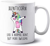 VIROSA Aunticorn Mug Auntie Unicorn Aunt Aunty Funny Mug Present