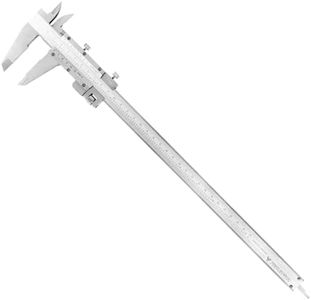 PEC TOOLS 12" / 300mm Vernier Caliper, Precision Stainless Steel Caliper with Fine Adjustment, 0.02mm/0.001" Graduation, 0.03mm Accuracy, for Inside, Outside, Step, and Depth Measuring