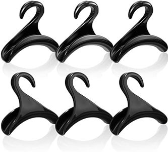 Yalikop Purse Hanger Hook Acrylic Bag Hanger Handbag Tote Bag Rack Holder Closet Organizer Storage for Backpacks Satchels Purses Handbags Tote Holder(Black,6 Pieces)