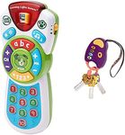 LeapFrog Scout's Learning Lights Remote, Musical Baby Toy & B. toys – FunKeys Toy – Funky Toy Keys for Toddlers and Babies – Toy Car Keys on a Keychain with Light and Sounds –100% Non-Toxic