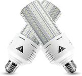 2 Pack 500W Equivalent LED Light Bulb 7500 Lumen 5000K Daylight White Bright E26/E27 Medium Base 60W Corn Light Bulbs for Outdoor Indoor Garage Warehouse Factory Backyard Street