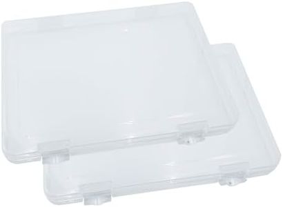 WYAN 2 Pcs A4 archivadores de palanca cajas de almacenamiento,cuentas de plástico transparente caja de almacenamiento de contenedores,para almacenar artículos