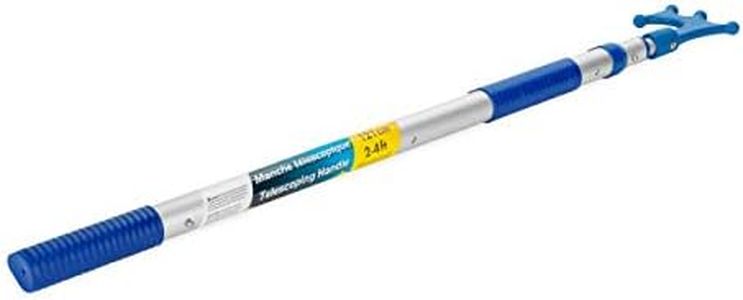 Camco Telescoping Handle with Boat Hook, 2-4ft, Handle Can Be Used with Multiple Accessories,Handle w/Hook - 41910