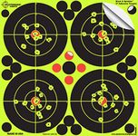 Splatterburst Targets - 25 pack of 6 inch Adhesive Stick & Splatter Reactive Shooting Targets - Gun - Rifle - Pistol - Airsoft - BB Gun - Pellet Gun - Air Rifle