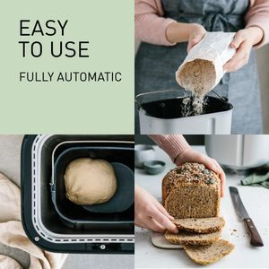 Panasonic Automatic Bread Maker – 30 Programs, Nut Dispenser, Gluten-Free, Black