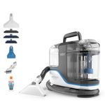 Vax SpotWash Max Duo Spot Cleaner, Upholstery, Sofa, Stairs, Rug, Stain Cleaning Small Handheld Shampooer Machine, Solution and Tools for Home, Car, Pets with Self-Clean, 500W, White / Blue, CDSW-MSXD