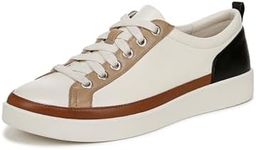 VIONIC Women's Winny Sneaker, Ivory/Black Leather, 9