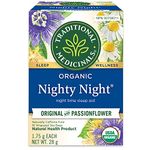 Traditional Medicinals - Organic Nighty Night Herbal Tea (Pack of 1) - Natural Sleep Aid containing Passionflower and Chamomile - 16 Tea Bags Total