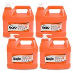 Gojo 0955-04 Natural Orange Pumice Hand Cleaner, 1 Gallon with Pump Dispenser, 4-Pack