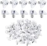 Clear Shelf Support Pegs 100pcs 5mm Cabinet Shelf Clips Shelf Holder Bracket Steel Pins for Kitchen Furniture Book Shelves Supplies