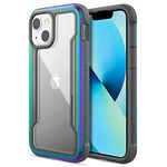 Raptic Shield Case Compatible with iPhone 13 Mini Case, Shock Absorbing Protection, Durable Aluminum Frame, 10ft Drop Tested, Fits iPhone 13 Mini, Iridescent