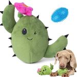 Barkbox 2-in-1 Interactive Plush Puzzle Dog Toys-Squeaky Pet and Puppy Enrichment Toys for Small, Medium, and Large Dogs | Consuela The Cactus