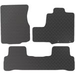 Carsio Rubber Car Mats For Honda CR-V 2006-2012 Tailored Fit Floor Mat Set Complete Accessory Black Custom Fitted - All Weather & Heavy Duty, Anti-Slip Backing with Clips