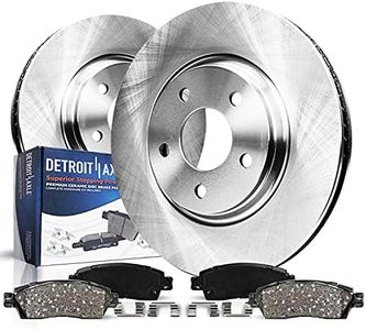 Detroit Axle - Front Brake Kit for Chevrolet Cobalt HHR Malibu Pontiac G6 Saturn Ion Redline Replacement 11.65" inch Disc Brake Rotors Ceramic Brakes Pads