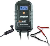 Energizer 8-Amp Battery Charger/Maintainer, 9-Step Smart Battery Car Charger with LCD Display, 6V/12V Auto Voltage Detection, Charger for Car, Motorcycle, RV, Boat, SUV