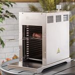 Fire Mountain Gas Steak Grill - Outdoor Grill, Stainless Steel Design, Portable Gas BBQ, Small Gas BBQ, Perfect for Small Barbecues, Multiple Rack Cooking, 41.5D x 23.4W x 49.5H cm