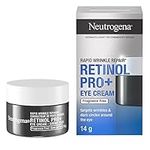 Neutrogena Rapid Wrinkle Repair Retinol Pro+ Eye Cream, Targets wrinkles and dark circles around eyes, Fragrance Free, 14g