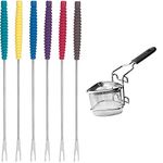 Trudeau Meat Fondue Forks (Set of 6) + Starfrit Stainless Steel Fondue Cooking Basket