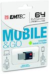 Emtec Duo USB 3.0 & Micro USB Flash Drive (ECMMD64GT203)