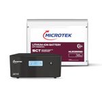 Microtek Luxe NEW 1200 12V Pure Sine Wave Inverter 950VA/760W + 12.8V 100Ah LiFePO4 Lithium Battery with BMS | 4000+ Cycles | Fast Charging Power Backup Combo