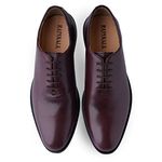 RAPAWALK Men's Burgundy Wholecut Premium Oxford Formal Shoe | Size: 6