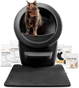 Litter-Robot 4 Supply & Accessory Bundle by Whisker, Black- Automatic Self-Cleaning Cat Litter Box, Includes Litter-Robot 4, Ramp, Mat, 3 OdorTrap Packs, 10 Liners, 30 Wipes, & 2 Carbon Filters