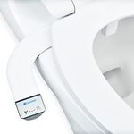 Brondell Bidet - Thinline SimpleSpa SS-150 Fresh Water Spray Non-Electric Bidet Toilet Attachment in White with Self Cleaning Nozzle