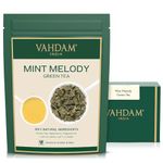 VAHDAM, Mint Green Tea Loose Leaf (100 Cups) Peppermint Tea with Pure Green Tea Leaves | Mint Tea | High Elevation Grown | Vacuum Sealed | Brew As Hot Tea Or Iced Tea | 3.53oz (Set of 2)