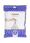 Brabantia PerfectFit Trash Bags (Size D/4.4-5.3 Gal) Thick Plastic Trash Can Liners with Drawstring Handles (40 Bags)