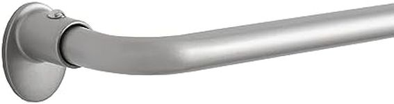 Eclipse Clinton Curtain Rods, Black Out Curtain Rod, 5/8 Inch Blackout Wrap Around Adjustable Curtain Rod, Curtain Rods for Windows 48 to 86 Inch, Brushed Nickel Curtain Rod