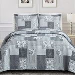 Royal Tradition Rochelle Reversible Coverlet, King/California King Over-Sized 3pc Quilt Set (110-Inch Wide x 96-Inch Long) Lightweight Bedspread