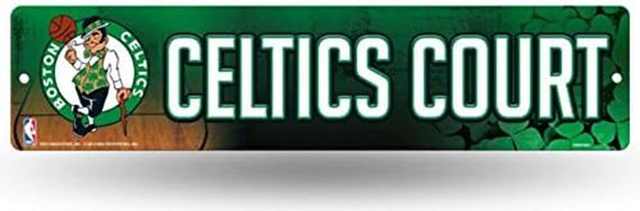 Rico Industries NBA Basketball Boston Celtics Plastic 4" x 16" Street Sign