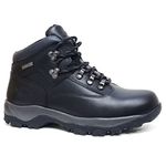 Northwest Territory Inuvik Men's Hiking/Walking Leather Waterproof High Rise Boots (Black Grey-9)