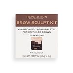 Makeup Revolution, Brow Sculpt Kit, Dark, 2.2 g